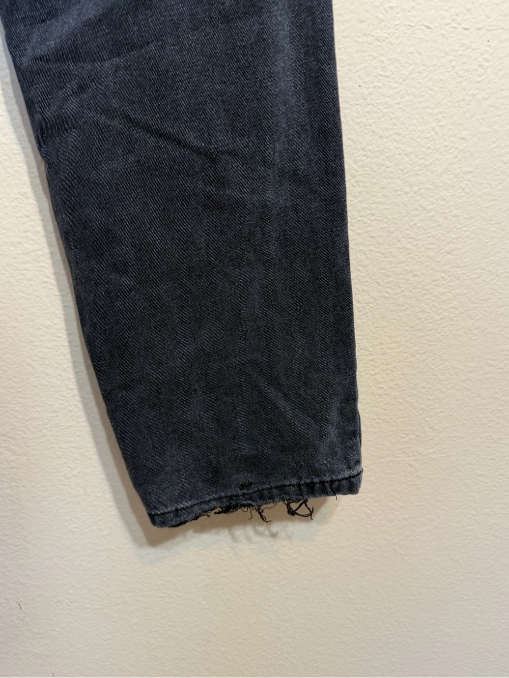 Distressed Black High Rise Jeans - Ripped Straight Leg - Picture 5 of 9